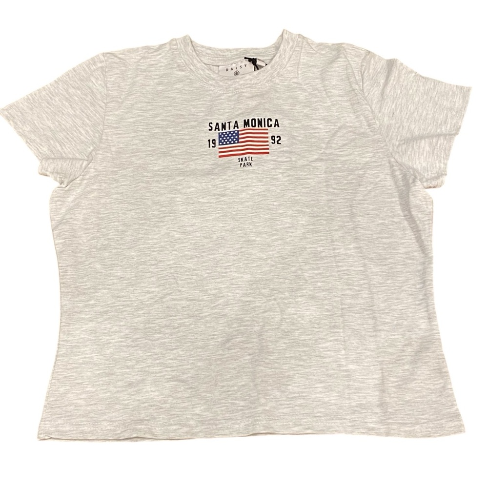 Daisy Street Women’s Santa Monica 1992‎ Skate Park T-Shirt in light gray Size Lg